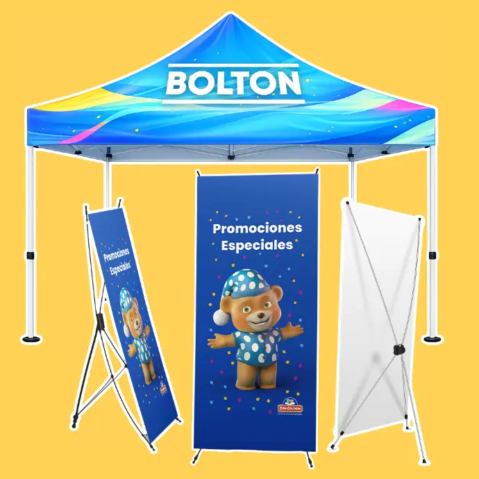 Banners publicitarios y toldos personalizados para interior y exterior