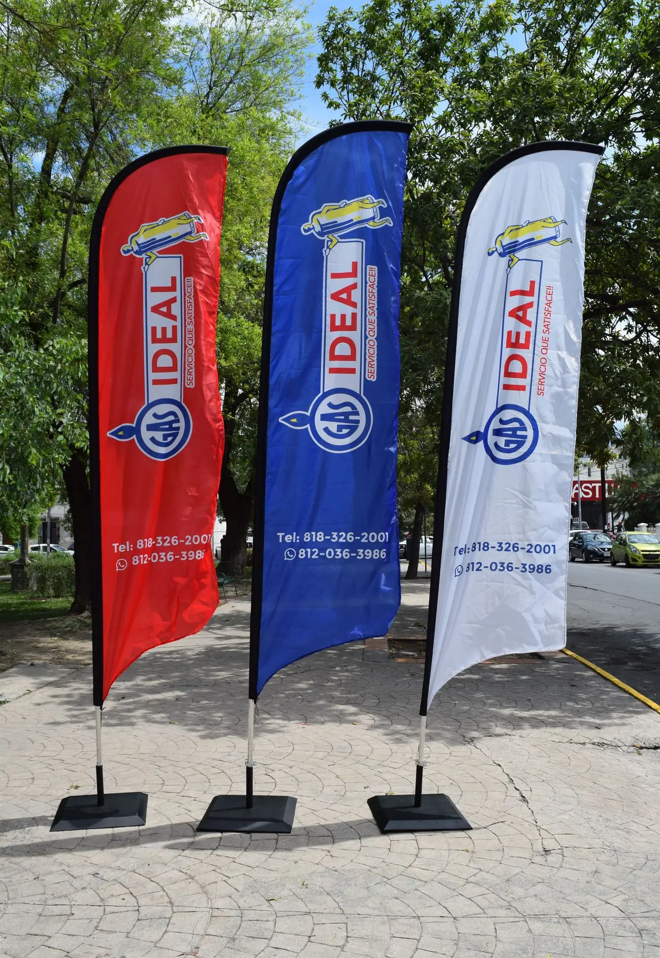 Ejemplo de banderas publicitarias personalizadas de Bolton